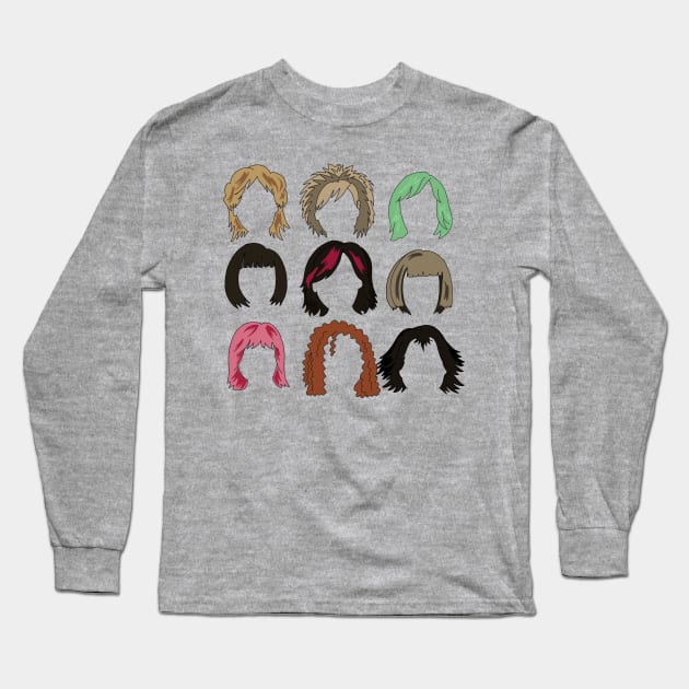 Moira’s Wigs (Schitt’s Creek) Long Sleeve T-Shirt by Salty Said Sweetly